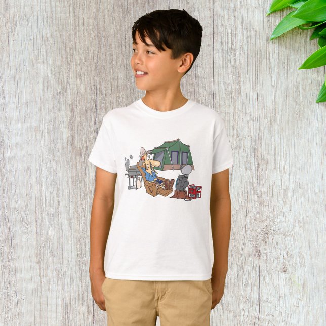 T-shirt Drôle Glamping Cartoon Camping de luxe (Créateur téléchargé)