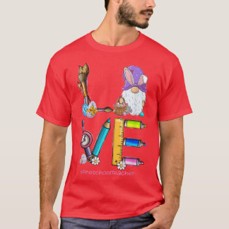 T-shirt Drôle Gnome LOVE Préscolaire Enseignant Bunny Pâqu