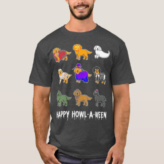 T-shirt Drôle Golden Retriever Chien Halloween Happy (2)
