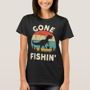 T-shirt drôle Gone Fishing pour hommes femmes jeun