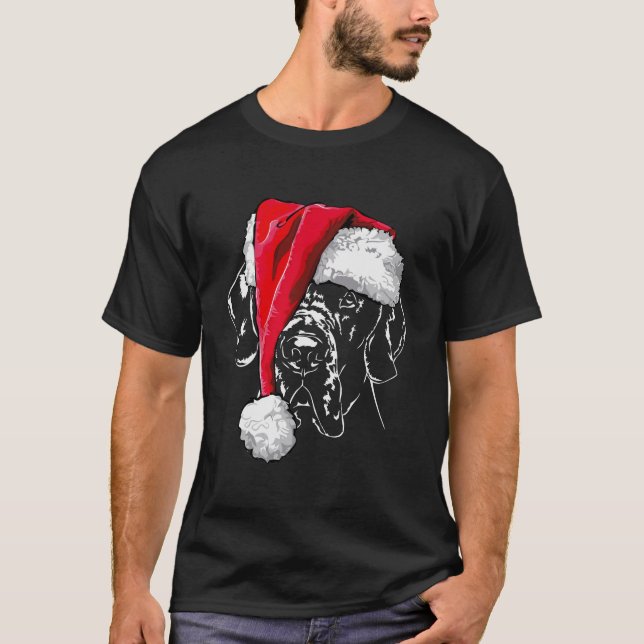 T-shirt Drôle Grand Danse Père Noël Noël Chien Maman Pots  (Devant)
