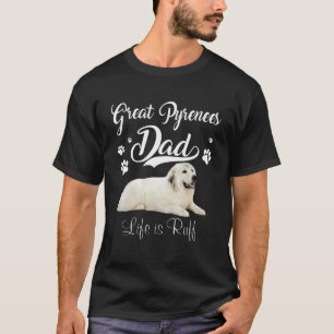 T-shirt Drôle Grand Pyrénées Papa Père Jour Adulte Chi