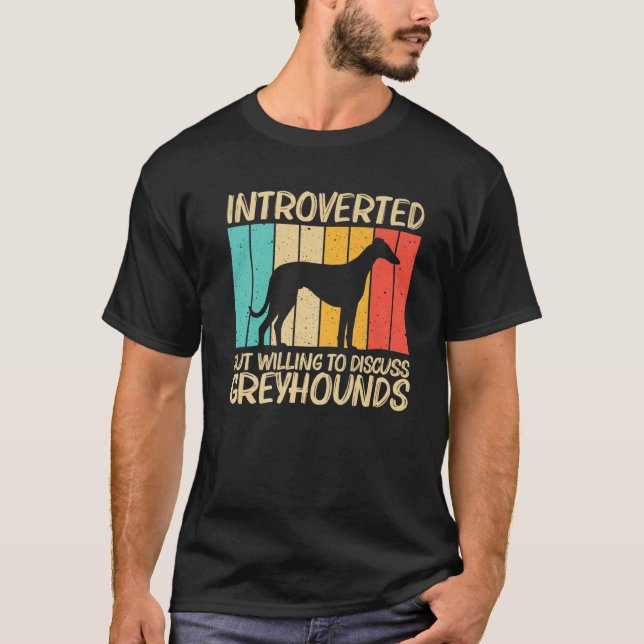 T-shirt Drôle Greyhound Pour Hommes Femmes Italiennes Grey (Devant)