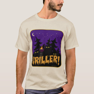 T-shirt Drôle Griller BBQ Horreur thème dessin de dessin T