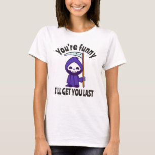 T-shirt Drôle Grim Reaper Squelette Halloween Costume