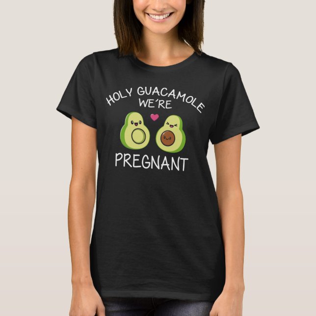 T-shirt Drôle Grossesse Faire-part Avocado Plaisanterie (Devant)