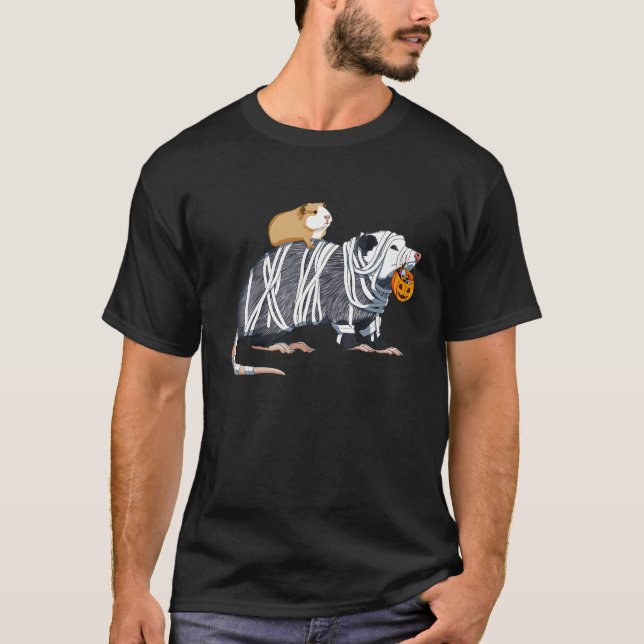 T-shirt Drôle Guinée équitation cochon maman Opossum Hallo (Devant)