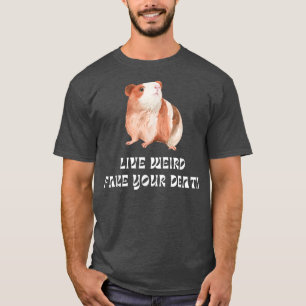 T-shirt Drôle Guinéen Cochon, Vivre Fake Votre Mort, Eau