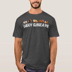 T-shirt Drôle Guinéen Pig Art Pour Hommes Papa Rodent Anim