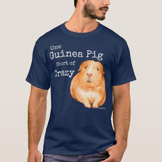 T-shirt Drôle Guinéen Pig Une Guinéenne Pig Short Crazy (Devant)