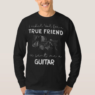 T-shirt Drôle guitare Tee : Dieux Véritable Ami Cadeau