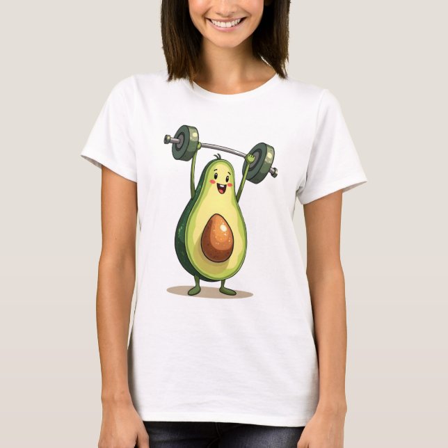 T-shirt Drôle Gym Avocado Dessin (Devant)