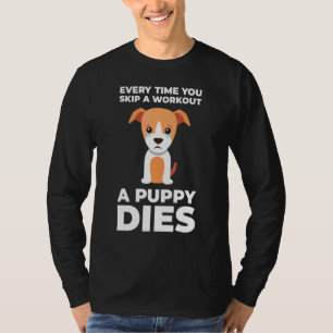 T-shirt Drôle Gym Motivation Chien