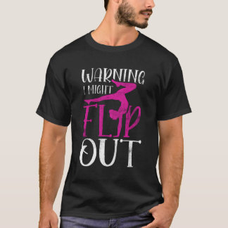 T-shirt Drôle Gymnaste Cheerled Avertissement Je Pourrais