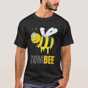 T-shirt Drôle Halloween Bumble Bee Zombee Zombie Graphisme