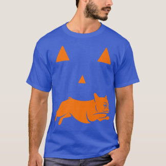 T-shirt Drôle Halloween Citrouille Bulldog costume Jackola