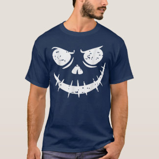 T-shirt Drôle Halloween Citrouille Jack-o'-lantern Face Tr