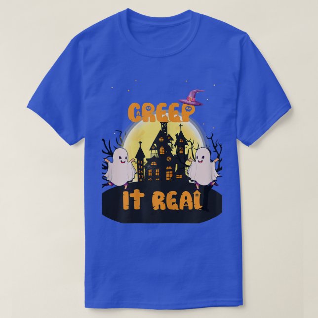 T-shirt Drôle Halloween Creep It Real Ghost Halloween (Design devant)