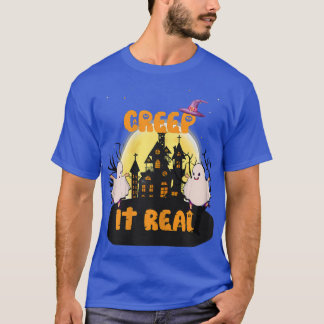T-shirt Drôle Halloween Creep It Real Ghost Halloween