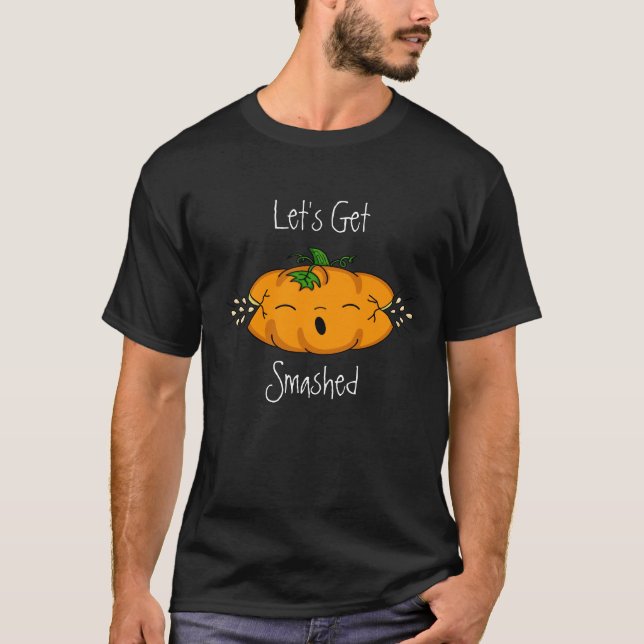 T-shirt Drôle Halloween Faisons tomber Citrouille (Devant)