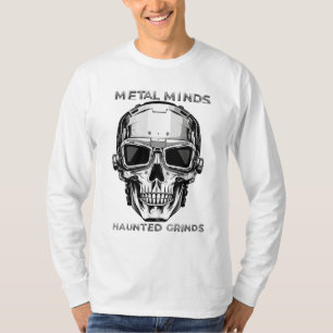 T-shirt Drôle halloween métal crâne en verre soleil