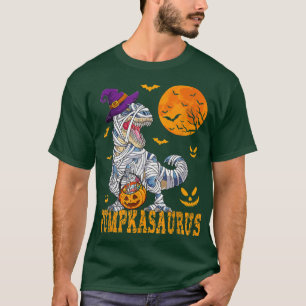 T-shirt Drôle Halloween Monster Tr Mummy Dinosaur Citrouil