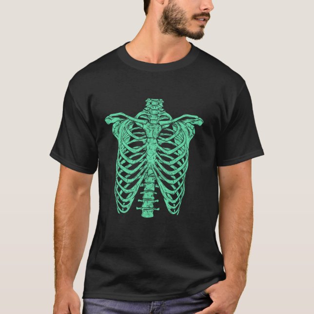 T-shirt Drôle Halloween Party Skeleton costume Tee Couple (Devant)