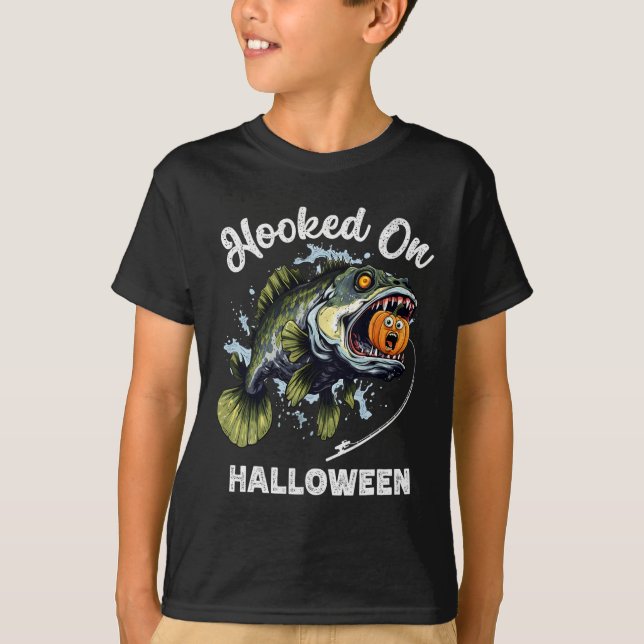T-shirt Drôle Halloween Pêcheurs Garçons Hommes Zombie B P (Devant)