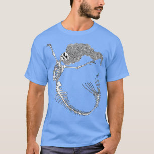 T-shirt Drôle Halloween Sirène Cool squelette