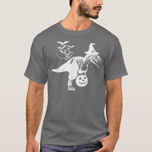 T-shirt Drôle Halloween T-Rex Dinosaur sorcier Casquette T
