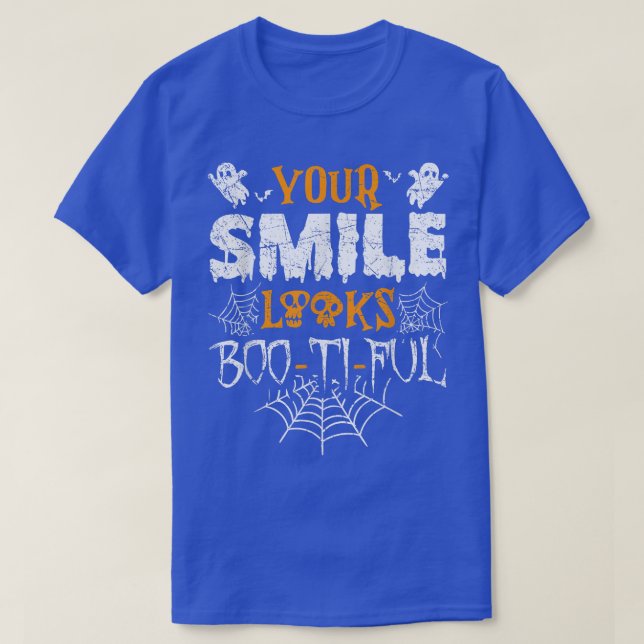 T-shirt Drôle Halloween votre sourire semble BooTiFul Ghos (Design devant)