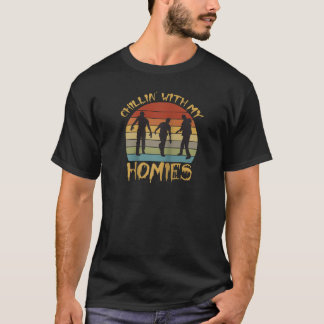 T-shirt Drôle Halloween Zombies Chillin avec mes Hommes Vi