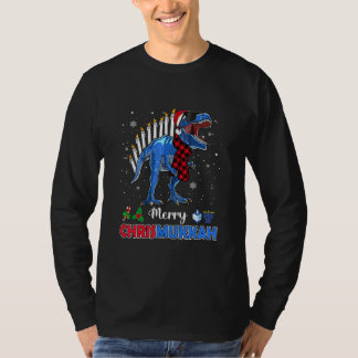 T-shirt Drôle Hanoukka Chemise Dinosaur Stegosaurus Dino