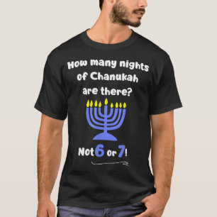 T-shirt Drôle Hanukkah 67 Mème Professeur Combien de nuits