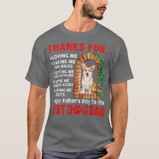 T-shirt Drôle Happy Fête des pères Best Chien Papa mignon