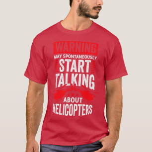 T-shirt Drôle Hélicoptère Pilote Mécanique Don