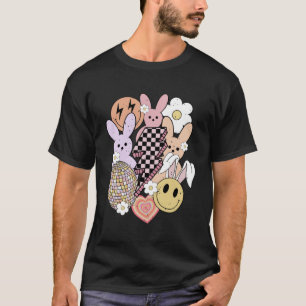 T-shirt Drôle Hippie de Pâques 80s 90s Souriant Visage cla