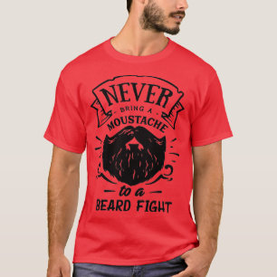 T-shirt Drôle Hipster de barbe Hommes Lettering Typographi