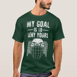 T-shirt Drôle Hockey sur glace Goalie Design Enfants Homme