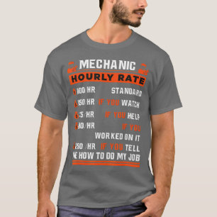 T-shirt Drôle Hommes Femmes Taux De Travail Mécanique Taux