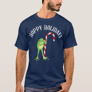 T-shirt Drôle HOPPY VACANCES Sucre de canne de Noël Frog C