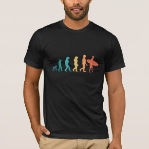 T-shirt Drôle Humain Evolution Surfing Cadeau pour Surfers