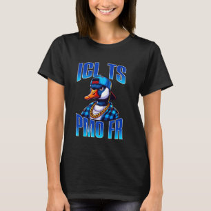 T-shirt Drôle ICL TS PMO FR Ironic Duck Mème Brainrot Quot