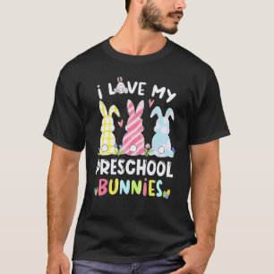 T-shirt Drôle J'adore Mes Bunnies De Maternelle Prof De La