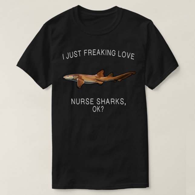 T-shirt Drôle, j'adore tout simplement le requin nourrice  (Design devant)