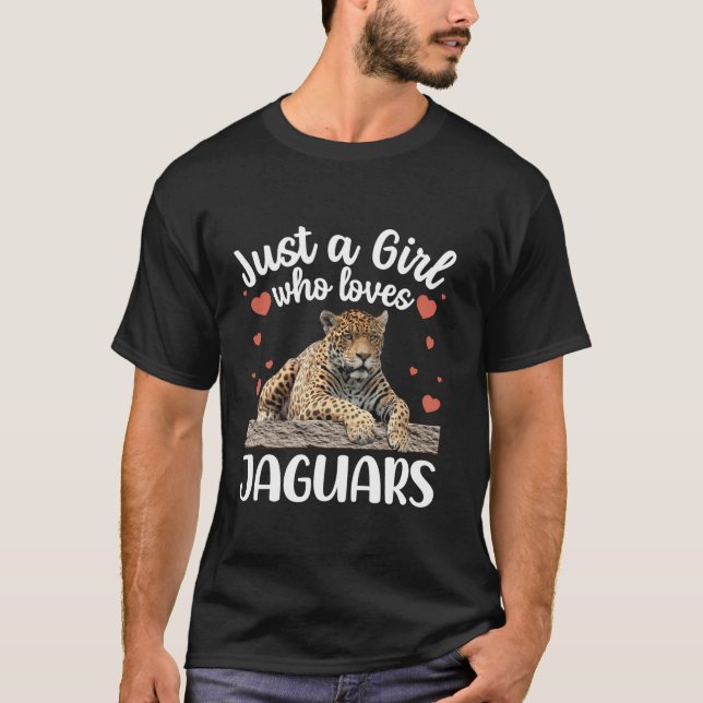 T-shirt Drôle Jaguar Art Pour Filles Femmes Enfants Grand  (Devant)