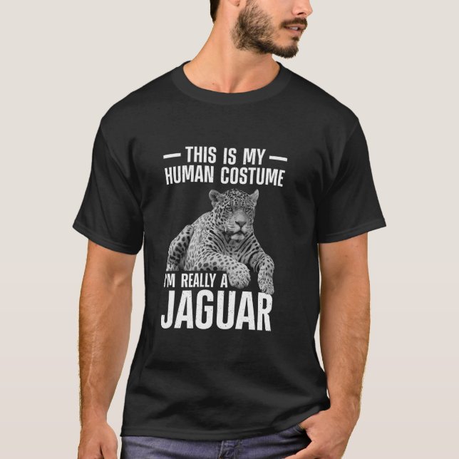 T-shirt Drôle Jaguar Conception Pour Hommes Femmes Enfants (Devant)