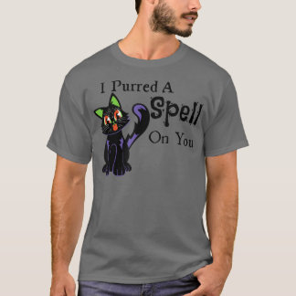 T-shirt Drôle, J'Ai Mis Un sort Sur Vous Chat Noir Rétro H