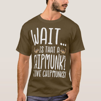 T-shirt Drôle J'aime Chipmunks