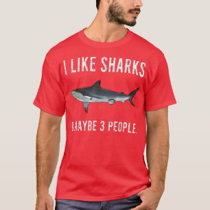 T-shirt Drôle J'Aime Le Requin Citron Et Peut-Être 3 Perso